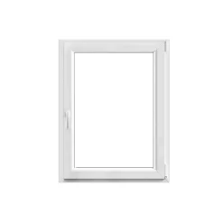 GoodHome Fenêtre 1 vantail oscillo-battante, tirant droit double vitrage en PVC blanc l.85 x H.108 cm