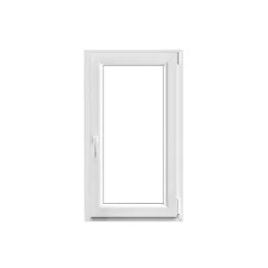 GoodHome Fenêtre 1 vantail oscillo-battante, tirant droit double vitrage en PVC blanc l.65 x H.108 cm