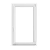 Fenêtre 1 vantail oscillo-battante, tirant droit double vitrage en PVC blanc l.85 x H.138 cm-GoodHome Clearance