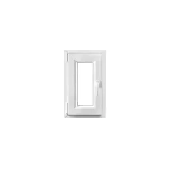 Fenêtre 1 vantail oscillo-battante, tirant gauche double vitrage en PVC blanc l.45 x H.68 cm-GoodHome Clearance