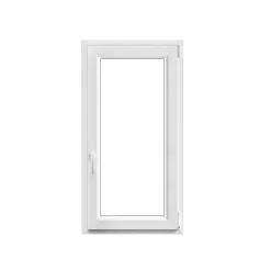 Fenêtre 1 vantail oscillo-battante, tirant droit double vitrage en PVC blanc l.65 x H.118 cm-GoodHome Discount
