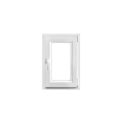 GoodHome Fenêtre 1 vantail oscillo-battante, tirant droit double vitrage en PVC blanc l.55 x H.78 cm