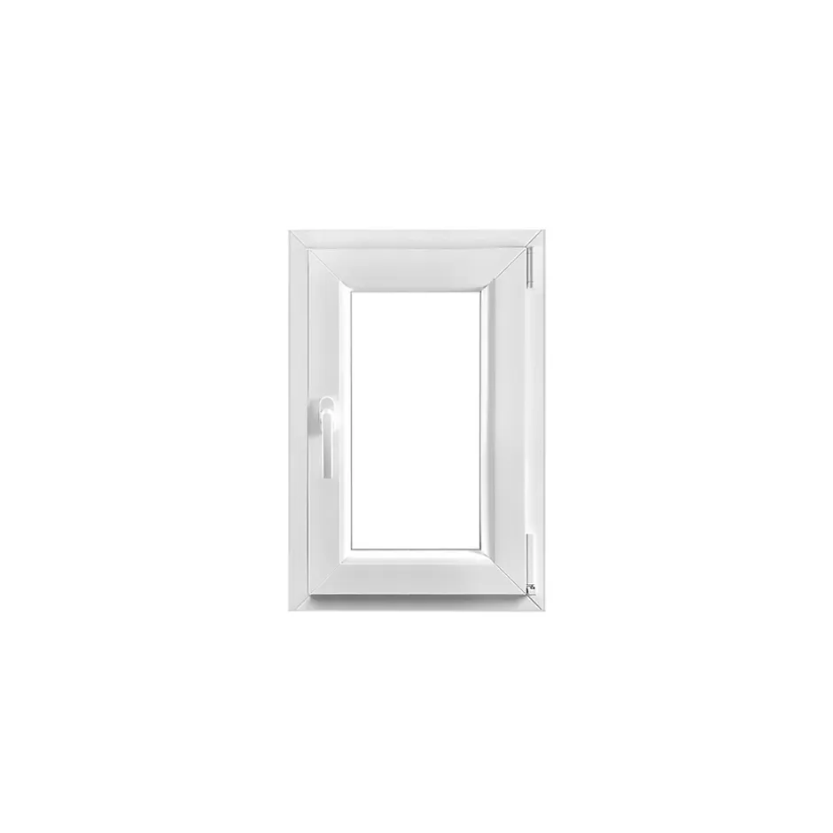 GoodHome Fenêtre 1 vantail oscillo-battante, tirant droit double vitrage en PVC blanc l.55 x H.78 cm