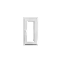 GoodHome Fenêtre 1 vantail oscillo-battante, tirant droit double vitrage en PVC blanc l.45 x H.78 cm