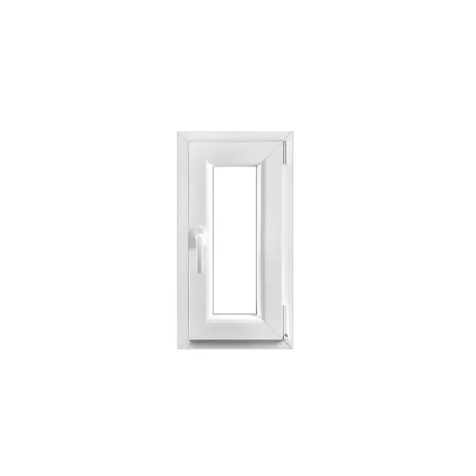 GoodHome Fenêtre 1 vantail oscillo-battante, tirant droit double vitrage en PVC blanc l.45 x H.78 cm