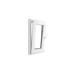 Fenêtre 1 vantail oscillo-battante, tirant gauche double vitrage en PVC blanc l.45 x H.78 cm-GoodHome Hot