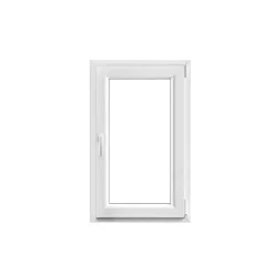 GoodHome Fenêtre 1 vantail oscillo-battante, tirant droit double vitrage en PVC blanc l.65 x H.98 cm
