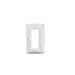 GoodHome Fenêtre 1 vantail oscillo-battante, tirant droit double vitrage en PVC blanc l.45 x H.68 cm