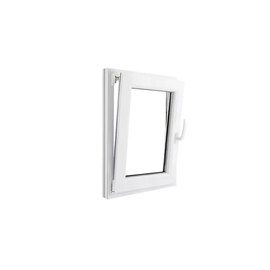 Fenêtre 1 vantail oscillo-battante, tirant gauche double vitrage en PVC blanc l.55 x H.78 cm-GoodHome Hot