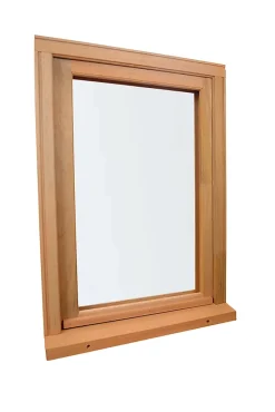 Fenêtre 1 vantail tirant droit double vitrage en bois marron l.65 x H.97,8 cm-GoodHome New