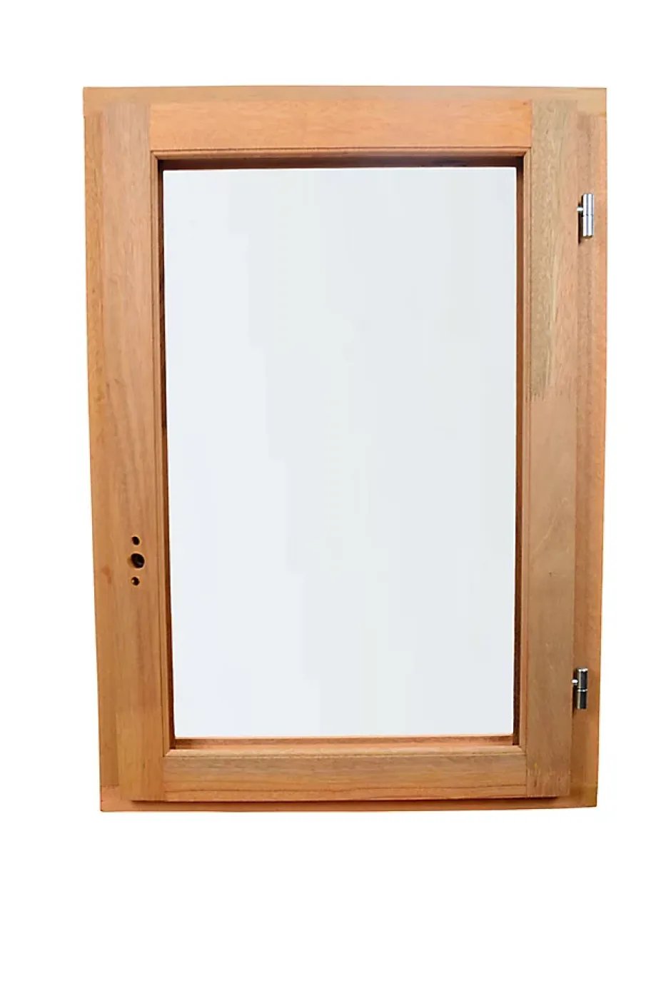 GoodHome Fenêtre 1 vantail tirant droit double vitrage en bois marron l.45 x H.47,8 cm