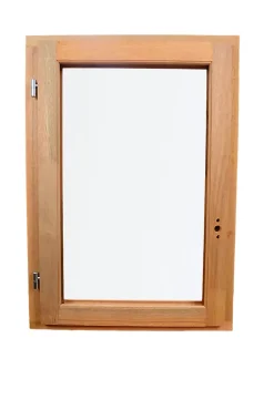 Fenêtre 1 vantail tirant gauche double vitrage en bois marron l.45 x H.47,8 cm-GoodHome Discount