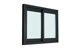 Fenêtre 2 vantaux coulissante double vitrage en aluminium gris l.103 x H.77 cm-GoodHome Clearance
