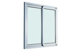 Fenêtre 2 vantaux coulissante double vitrage en aluminium blanc l.123 x H.77 cm-GoodHome Online