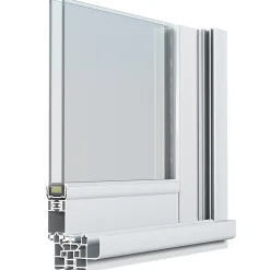 Fenêtre 2 vantaux coulissante double vitrage en aluminium blanc l.123 x H.122 cm-GoodHome Online