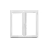 GoodHome Fenêtre 2 vantaux oscillo-battante, tirant droit double vitrage en PVC blanc l.105 x H.98 cm