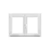 GoodHome Fenêtre 2 vantaux oscillo-battante, tirant droit double vitrage en PVC blanc l.125 x H.78 cm