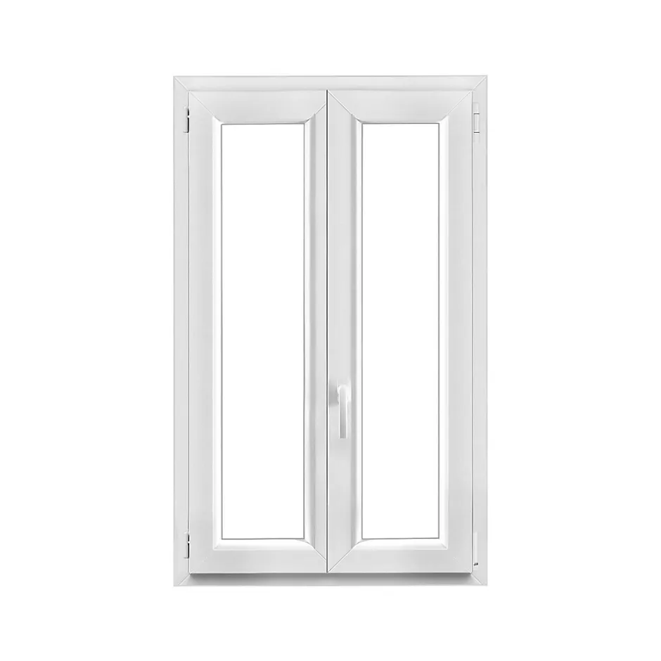 Fenêtre 2 vantaux oscillo-battante, tirant droit double vitrage en PVC blanc l.85 x H.128 cm-GoodHome Hot