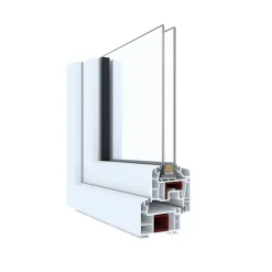 Fenêtre 2 vantaux oscillo-battante, tirant droit double vitrage en PVC blanc l.85 x H.78 cm-GoodHome New