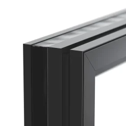 GoodHome Fenêtre 2 vantaux oscillo-battante, tirant droit double vitrage en aluminium gris l.123 x H.127 cm