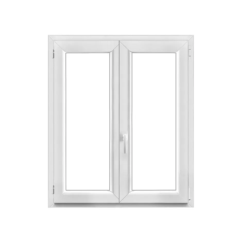 Fenêtre 2 vantaux oscillo-battante, tirant droit double vitrage en PVC blanc l.105 x H.118 cm-GoodHome Discount