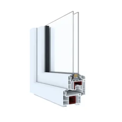 Fenêtre 2 vantaux oscillo-battante, tirant droit double vitrage en PVC blanc l.105 x H.118 cm-GoodHome Discount