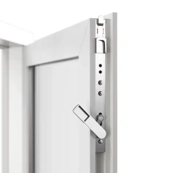 Fenêtre 2 vantaux oscillo-battante, tirant droit double vitrage en PVC blanc l.85 x H.148 cm-GoodHome Discount