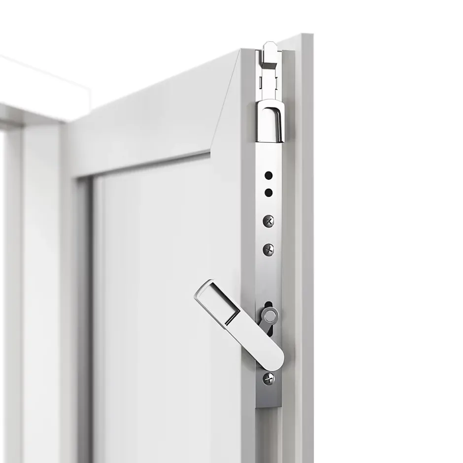 Fenêtre 2 vantaux oscillo-battante, tirant droit double vitrage en PVC blanc l.95 x H.128 cm-GoodHome Outlet