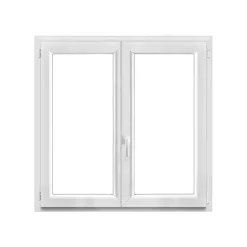 Fenêtre 2 vantaux oscillo-battante, tirant droit double vitrage en PVC blanc l.125 x H.108 cm-GoodHome Online