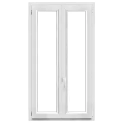 GoodHome Fenêtre 2 vantaux oscillo-battante, tirant droit double vitrage en PVC blanc l.95 x H.158 cm