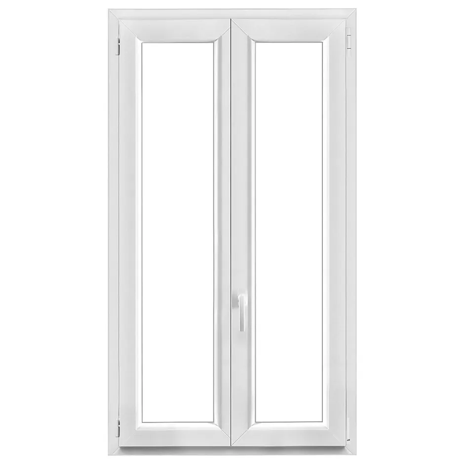 GoodHome Fenêtre 2 vantaux oscillo-battante, tirant droit double vitrage en PVC blanc l.95 x H.158 cm