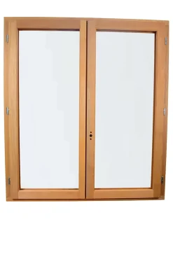 Fenêtre 2 vantaux tirant droit double vitrage en bois marron l.125 x H.117,8 cm-GoodHome Clearance