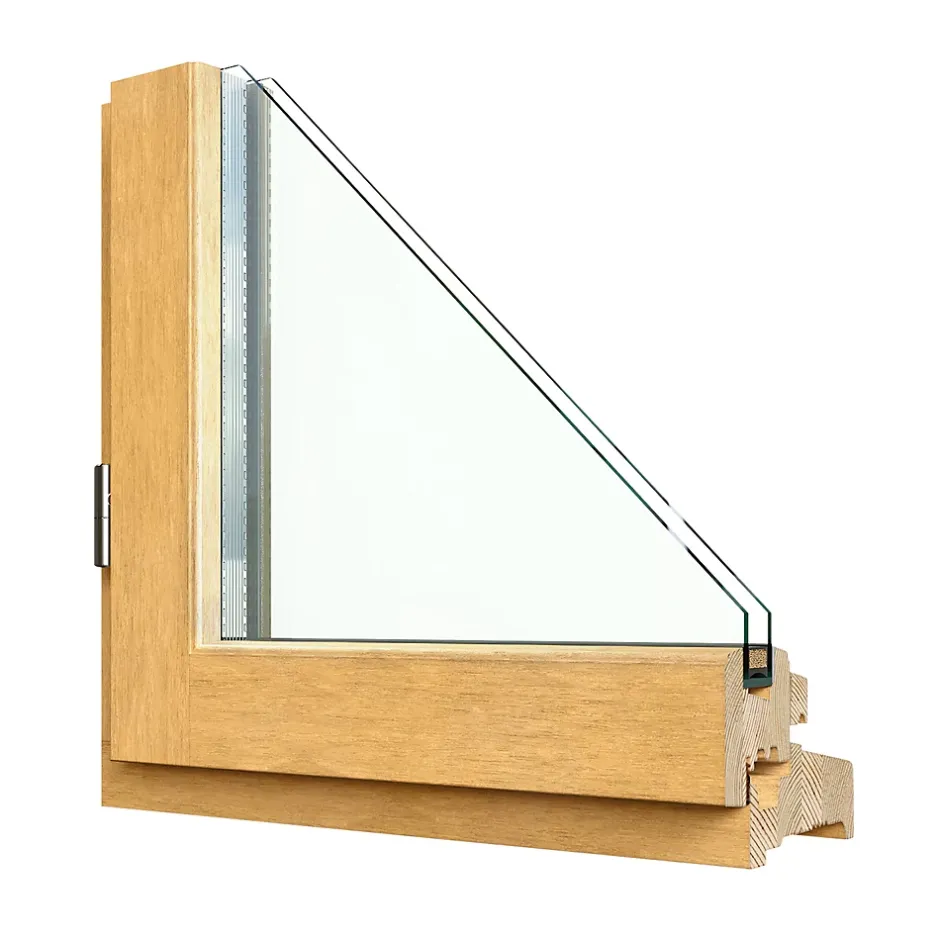 Fenêtre 2 vantaux tirant droit double vitrage en bois marron l.125 x H.117,8 cm-GoodHome Clearance