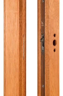 GoodHome Fenêtre 2 vantaux tirant droit double vitrage en bois marron l.105 x H.117,8 cm