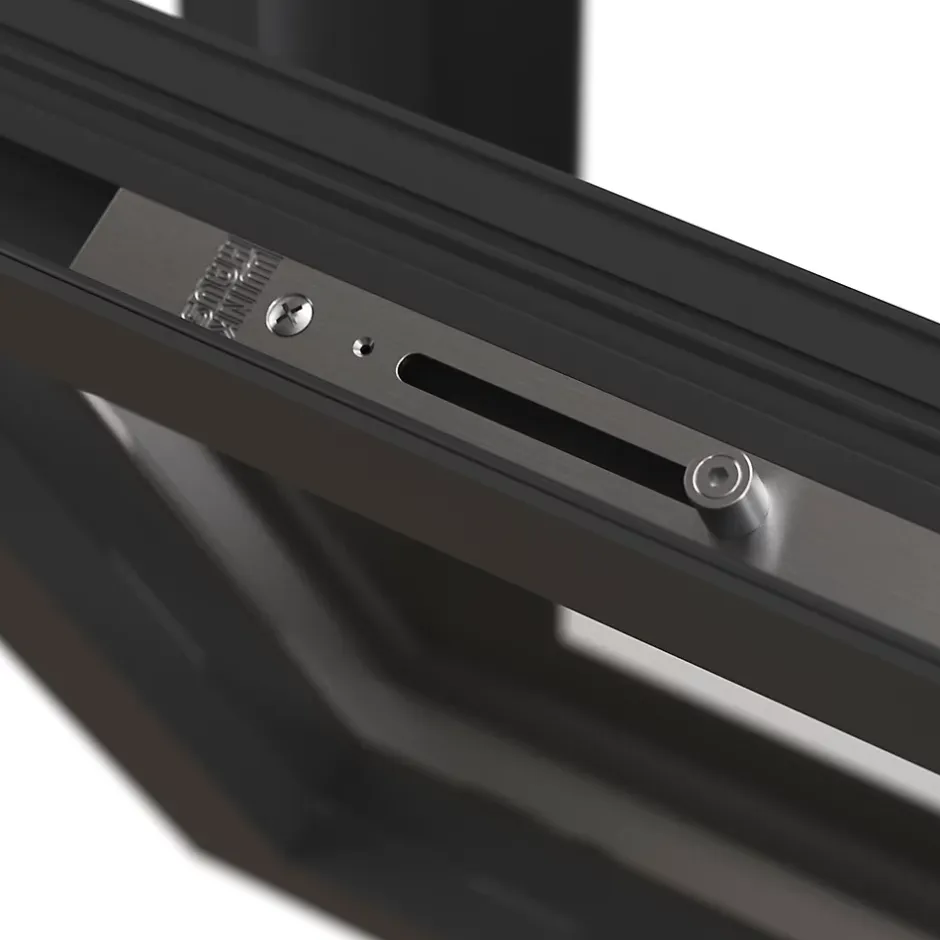 Fenêtre abattante par le haut double vitrage en aluminium gris l.83 x H.47 cm-GoodHome New