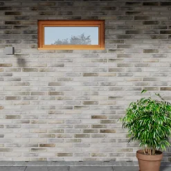 GoodHome Fenêtre abattante par le haut double vitrage en bois marron l.85 x H.47,8 cm