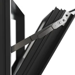 Fenêtre abattante par le haut double vitrage en aluminium gris l.63 x H.47 cm-GoodHome Best