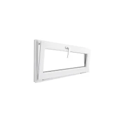 Fenêtre abattante par le haut double vitrage en PVC blanc l.125 x H.63 cm-GoodHome Sale
