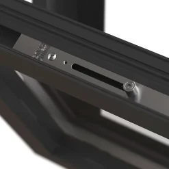 GoodHome Fenêtre abattante par le haut double vitrage en aluminium gris l.103 x H.47 cm