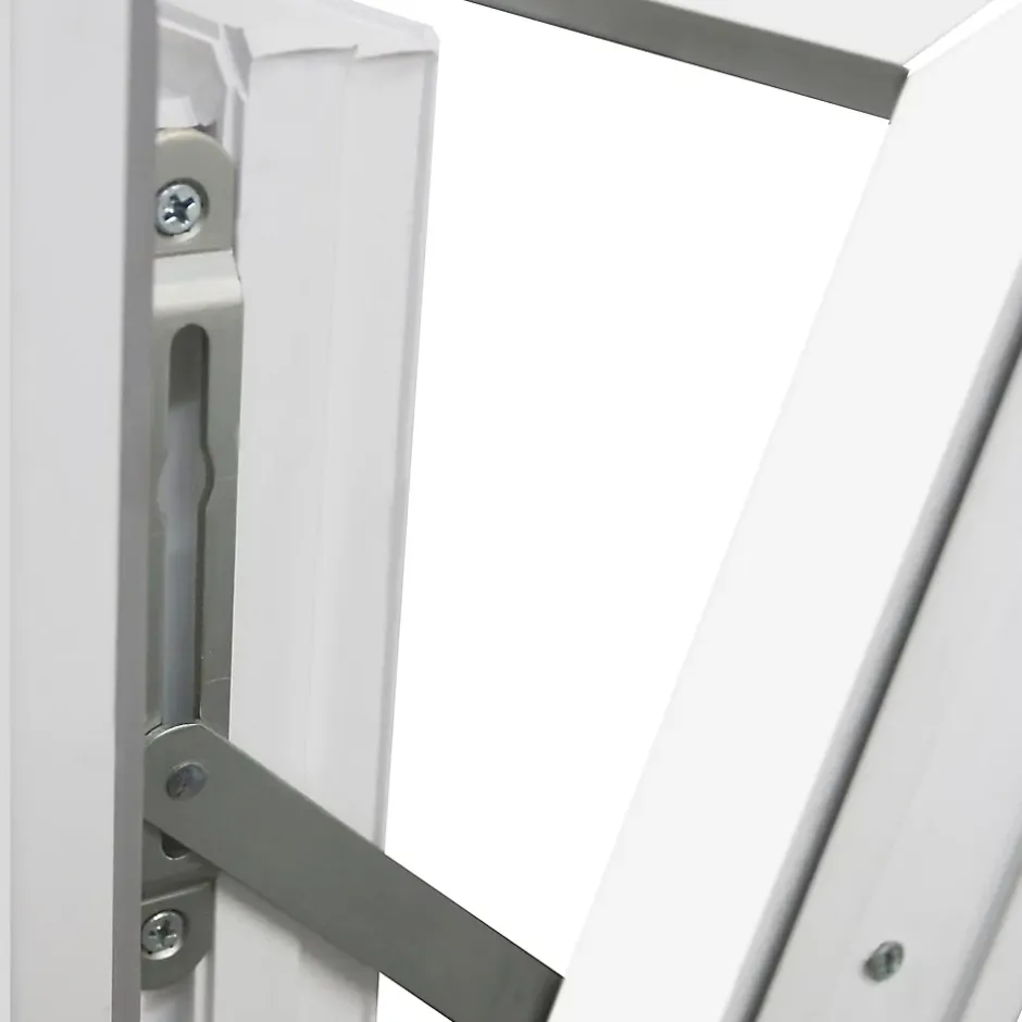 Fenêtre abattante par le haut double vitrage en PVC blanc l.85 x H.48 cm-GoodHome Sale