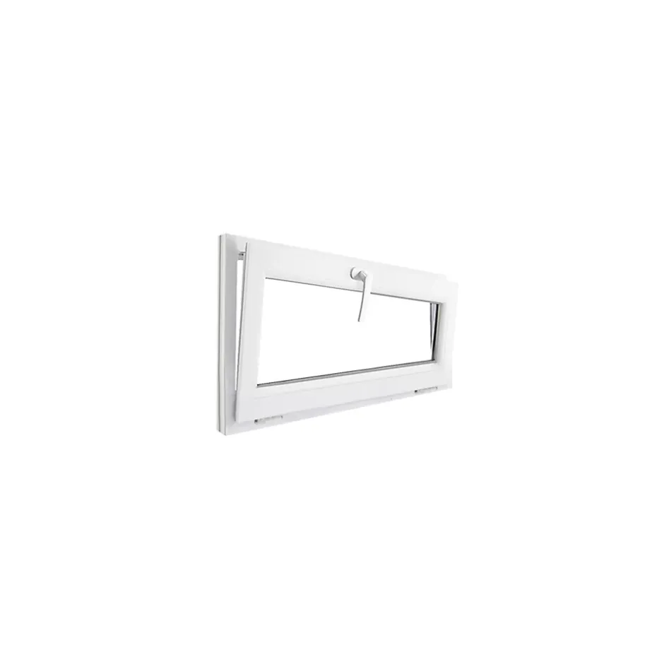 Fenêtre abattante par le haut double vitrage en PVC blanc l.85 x H.48 cm-GoodHome Sale