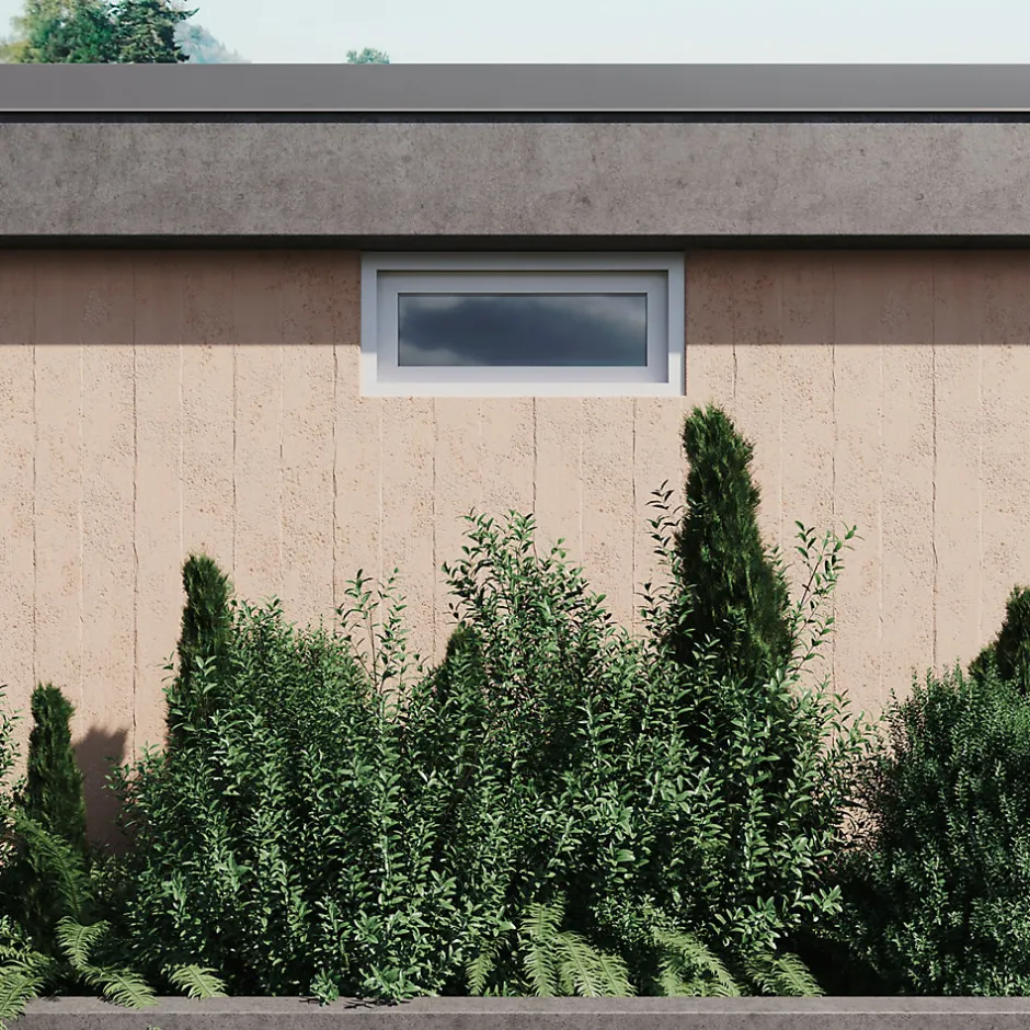 Fenêtre abattante par le haut double vitrage en PVC blanc l.85 x H.48 cm-GoodHome Sale