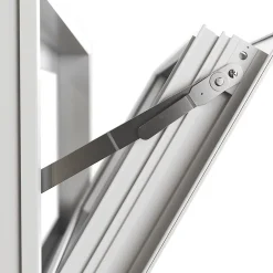 GoodHome Fenêtre abattante par le haut double vitrage en aluminium blanc l.103 x H.47 cm