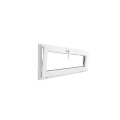GoodHome Fenêtre abattante par le haut double vitrage en PVC blanc l.105 x H.48 cm