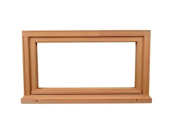 Fenêtre abattante par le haut double vitrage en bois marron l.125 x H.47,8 cm-GoodHome Hot