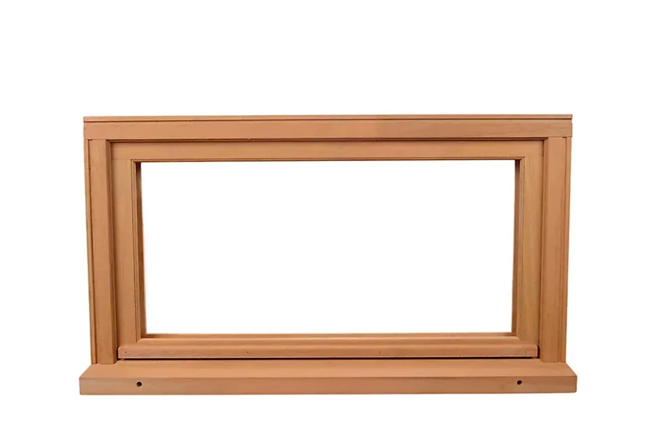 Fenêtre abattante par le haut double vitrage en bois marron l.125 x H.47,8 cm-GoodHome Hot