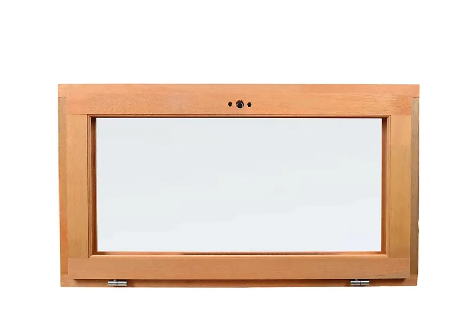 Fenêtre abattante par le haut double vitrage en bois marron l.125 x H.47,8 cm-GoodHome Hot