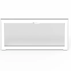 GoodHome Fenêtre abattante par le haut double vitrage en aluminium blanc l.63 x H.47 cm