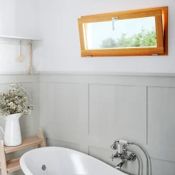 Fenêtre abattante par le haut double vitrage en bois marron l.105 x H.47,8 cm-GoodHome Hot
