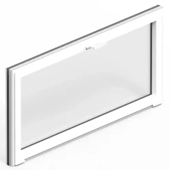 Fenêtre abattante par le haut double vitrage en aluminium blanc l.83 x H.47 cm-GoodHome Clearance